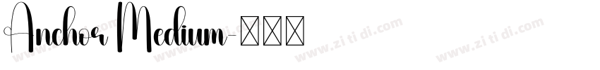 Anchor Medium字体转换